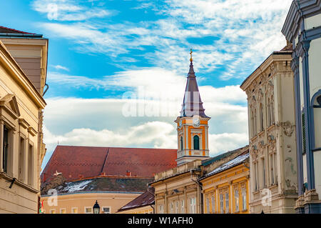 View on the historic church Eglise Saint Emeric in Szekesfehervar, Hungary Stock Photo