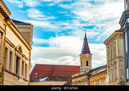 View on the historic church Eglise Saint Emeric in Szekesfehervar, Hungary Stock Photo