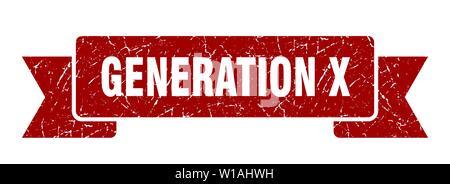 generation x grunge ribbon. generation x sign. generation x banner ...