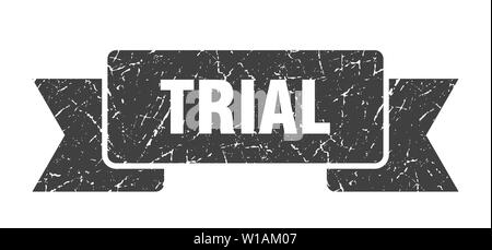 trial grunge ribbon. trial sign. trial banner Stock Vector