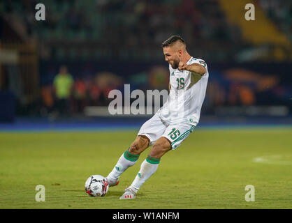 Cairo, Egypt. 1st July, 2019. Andy Delort of Algeria during the 2019 African Cup of Nations match between Algeria and Tanzania at the Al Salam Stadium in Cairo, Egypt. Ulrik Pedersen/CSM/Alamy Live News Stock Photo
