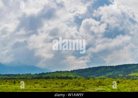 The big powerful storm clouds before a thunder-storm Stock Photo