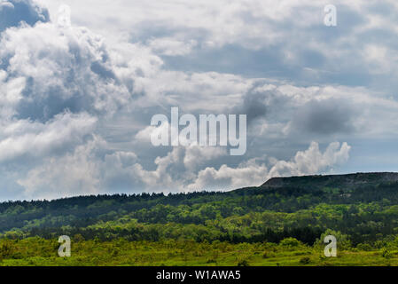 The big powerful storm clouds before a thunder-storm Stock Photo