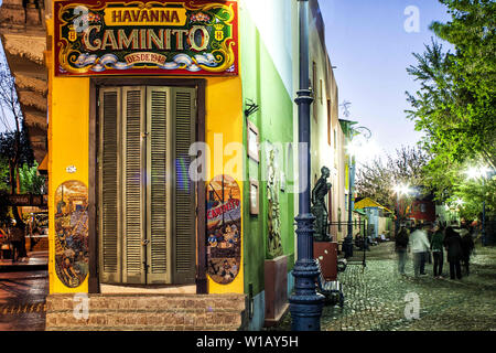 Buenos Aires, Argentina. 11th Oct, 2009. A view of El Caminito at evening in Buenos Aires. Credit: Ricardo Ribas/SOPA Images/ZUMA Wire/Alamy Live News Stock Photo