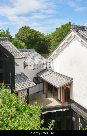 Traditional Japanese architecture at the Tokoname pottery footpath. The place is located near Nagoya Chubu Centrair International Airport. Stock Photo