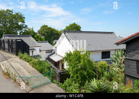 Traditional Japanese architecture at the Tokoname pottery footpath. The place is located near Nagoya Chubu Centrair International Airport. Stock Photo