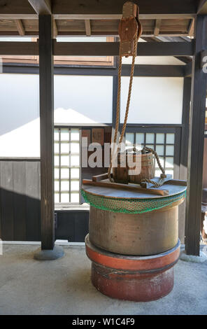 Traditional Japanese architecture at the Tokoname pottery footpath. The place is located near Nagoya Chubu Centrair International Airport. Stock Photo