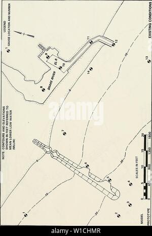 Archive image from page 66 of Design for navigation improvements at. Design for navigation improvements at Nome Harbor, Alaska : coastal model investigation . designfornavigat00bott Year: 1998  Plate 1 Stock Photo