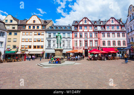 KOBLENZ, GERMANY - JUNE 27, 2018: Jesuit square or jesuitenplatz in Koblenz old town in Germany Stock Photo