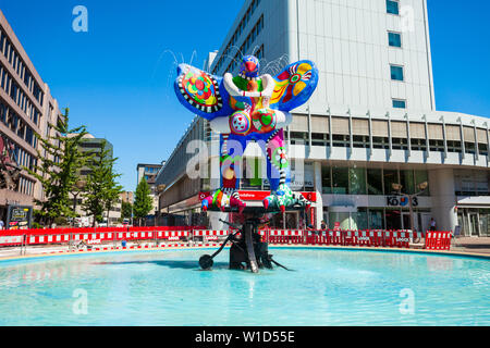 DUISBURG, GERMANY - JULY 03, 2018: Lifesaver or Life Saver sculpure in the old town of Duisburg city in Germany Stock Photo