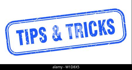 tips & tricks stamp. tips & tricks square grunge sign. tips & tricks Stock Vector