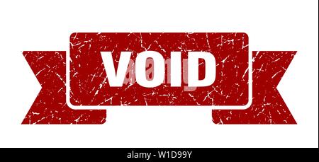 void grunge ribbon. void sign. void banner Stock Vector