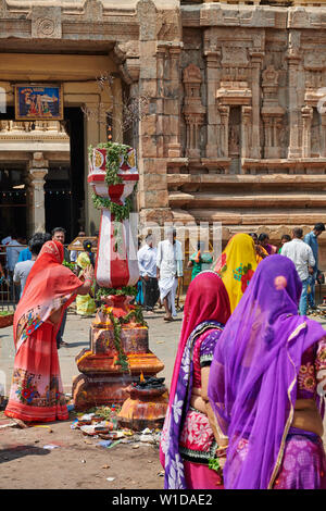 ceremony at Ranganathaswamy Temple, Srirangapatna, Karnataka, India Stock Photo