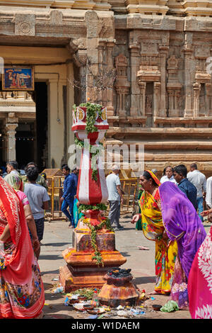 ceremony at Ranganathaswamy Temple, Srirangapatna, Karnataka, India Stock Photo