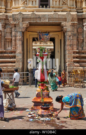 ceremony at Ranganathaswamy Temple, Srirangapatna, Karnataka, India Stock Photo