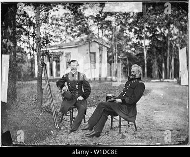 Gen. Daniel E. Sickles and Gen. Samuel P. Heintzelman Stock Photo