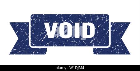 void grunge ribbon. void sign. void banner Stock Vector