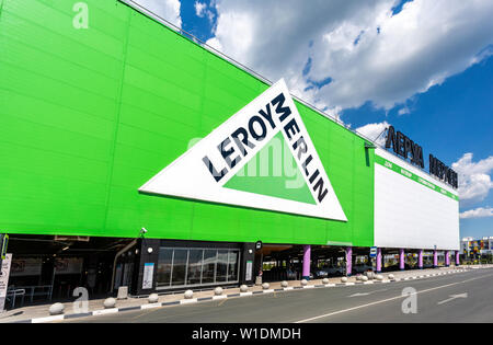 Samara, Russia - June 22, 2019: Leroy Merlin Samara Store in sunny day. Leroy Merlin is a French home-improvement and gardening retailer Stock Photo