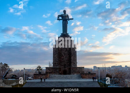 Mother Armenia, monumental statue in Victory Park. Yerevan, Armenia Stock Photo