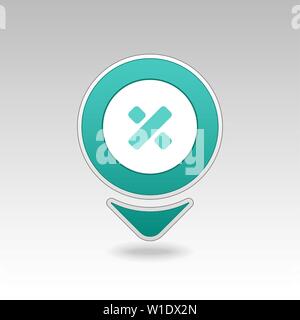 Division pin map icon. Map pointer. Map markers. Destination vector icon. GPS location symbol. Mapping pins icon EPS 10 vector file has transparency, Stock Vector