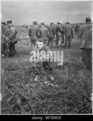 German prisoners, Anzio Beachhead below Rome, on their way to prison camp. Italy, February 1944.; General notes:  Use War and Conflict Number 1285 when ordering a reproduction or requesting information about this image. Stock Photo