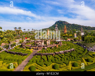 View of Nong Nooch Tropical Botanical Garden in Pattaya, Thailand Stock Photo