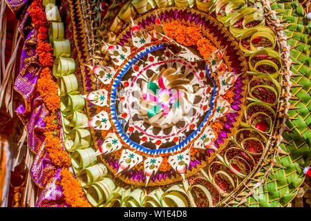 Balinese colorful and festive wedding craft decoration with ...
