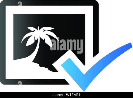 Printing approval icon in duo tone color. Print shop service Stock Vector