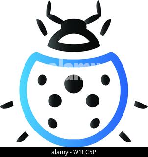 Bug icon in duo tone color. Insects, computer virus Stock Vector