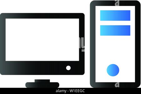 Online education icon in duo tone color. online e-learning webinar Stock Vector