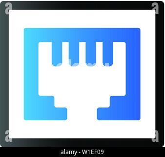 Local area connector icon in duo tone color. Computer network internet Stock Vector