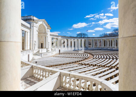 View of Memorial Amphitheatre in Arlington National Cemetery, Washington D.C., United States of America, North America Stock Photo