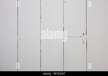 White wooden floorboards. Old floorboard texture background painted white Stock Photo