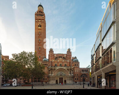 Westminster Cathedral at Cathedral Piazza, Victoria Street, Westminster, London, England, United Kingdom, Europe Stock Photo