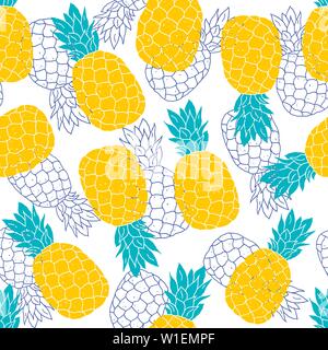 pattern with pineapples Stock Vector