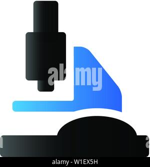 Microscope icon in duo tone color. Science equipment laboratory Stock Vector