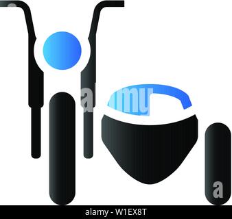 Military motorcycle icon in duo tone color. Side car army transport Stock Vector