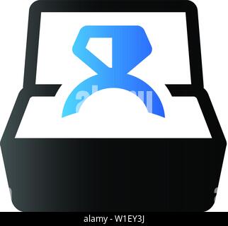 Wedding ring icon in duo tone color. Stock Vector