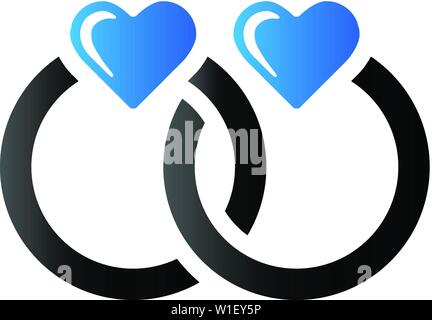 Wedding ring icon in duo tone color. Stock Vector