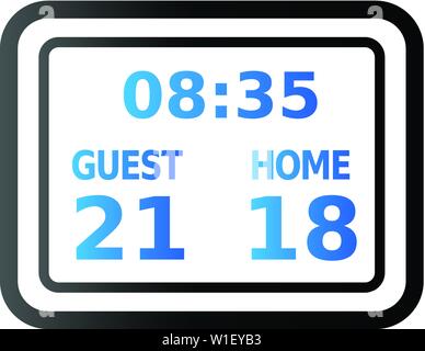 Score board icon in duo tone color. Sport technology Stock Vector