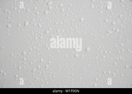 water drop on white background drops of rain on car Stock Photo