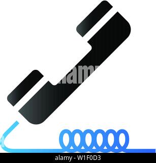 Landline telephone icon in duo tone color. Communication local vintage Stock Vector