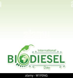 Illustration of International Biodiesel Day Greeting for Eco Environment - 10 August Stock Vector