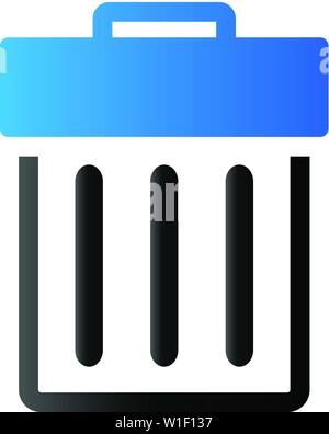 Trash bin icon in duo tone color. Garbage can clean office bucket Stock Vector