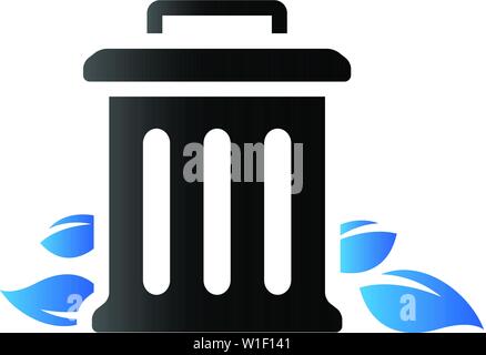 Trash bin icon in duo tone color. Stock Vector