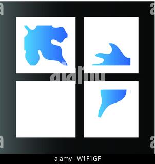 Falling leaves icon in duo tone color. Autumn fall windy weather Stock Vector