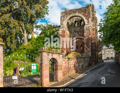 Entrance to Rougemount Castle, Exeter, Devon, England, UK Stock Photo