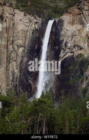 Bridal Veil Falls in Yosemite National Park, California, USA Stock Photo