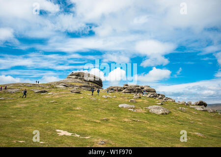 Haytor rock in Dartmoor National park, Devon, England, UK. Stock Photo