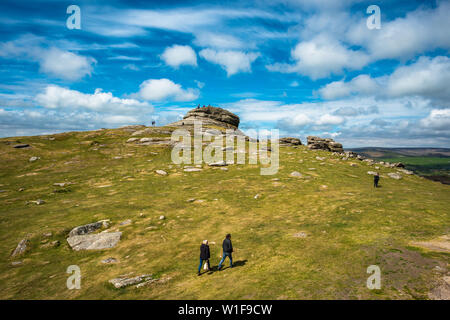 Haytor Rock, in Dartmoor National park, Devon, England, UK. Stock Photo